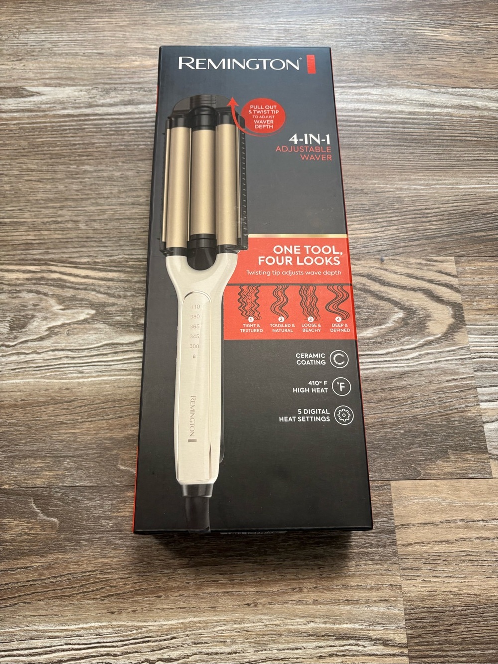 Remington 4 In 1 Adjustable Waver Curling Iron NIB
